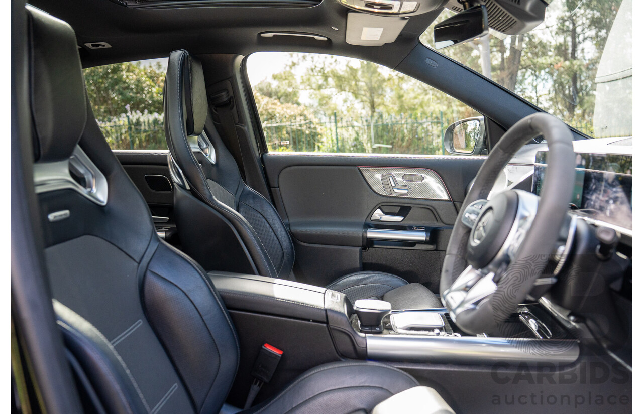 12/2020 Mercedes Benz GLA45 S AMG 4Matic+ (AWD) H247 MY21 4d Hatchback Cosmos Black Metallic Turbo 2.0L