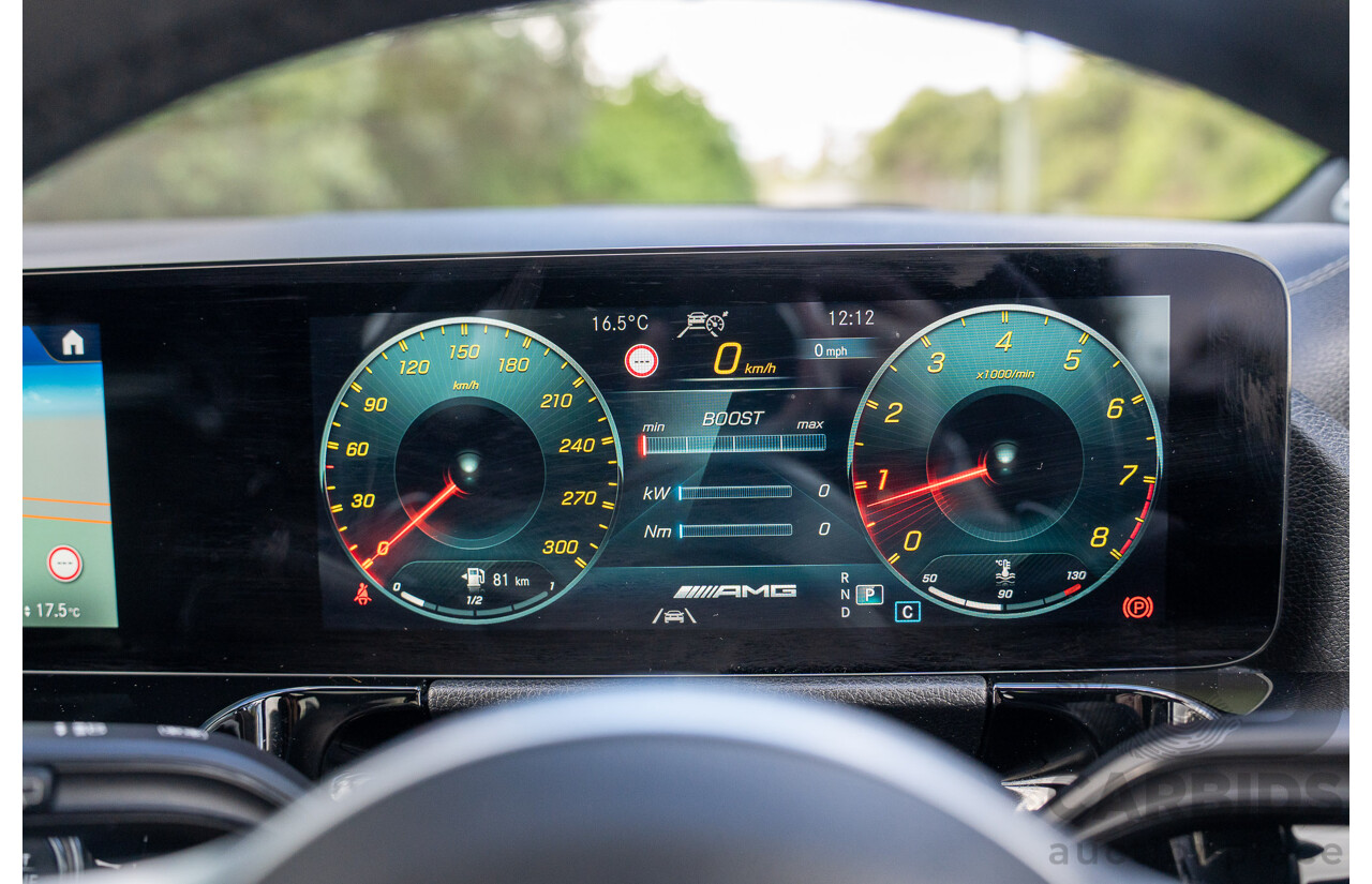 12/2020 Mercedes Benz GLA45 S AMG 4Matic+ (AWD) H247 MY21 4d Hatchback Cosmos Black Metallic Turbo 2.0L