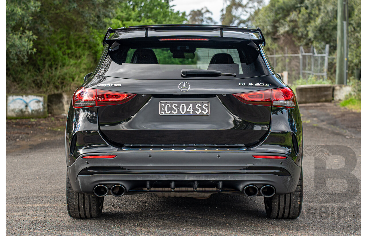 12/2020 Mercedes Benz GLA45 S AMG 4Matic+ (AWD) H247 MY21 4d Hatchback Cosmos Black Metallic Turbo 2.0L