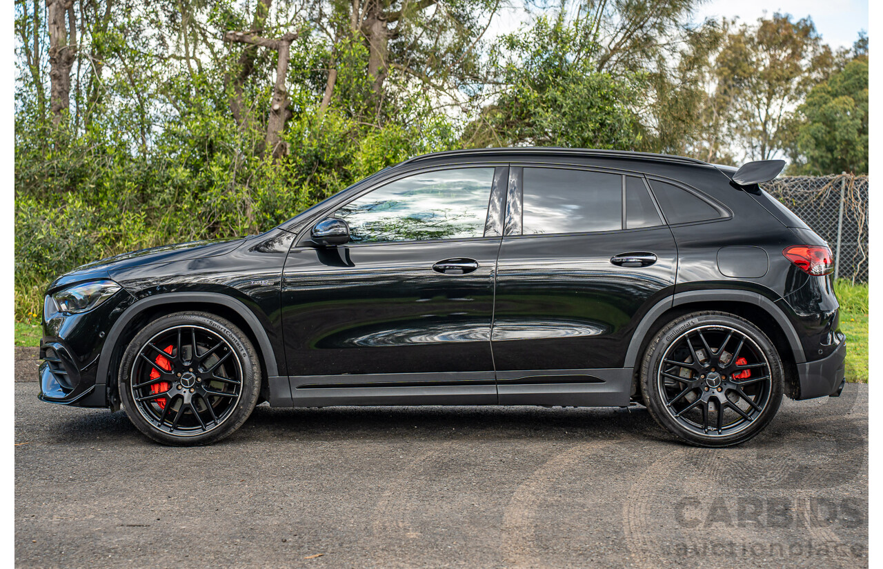12/2020 Mercedes Benz GLA45 S AMG 4Matic+ (AWD) H247 MY21 4d Hatchback Cosmos Black Metallic Turbo 2.0L