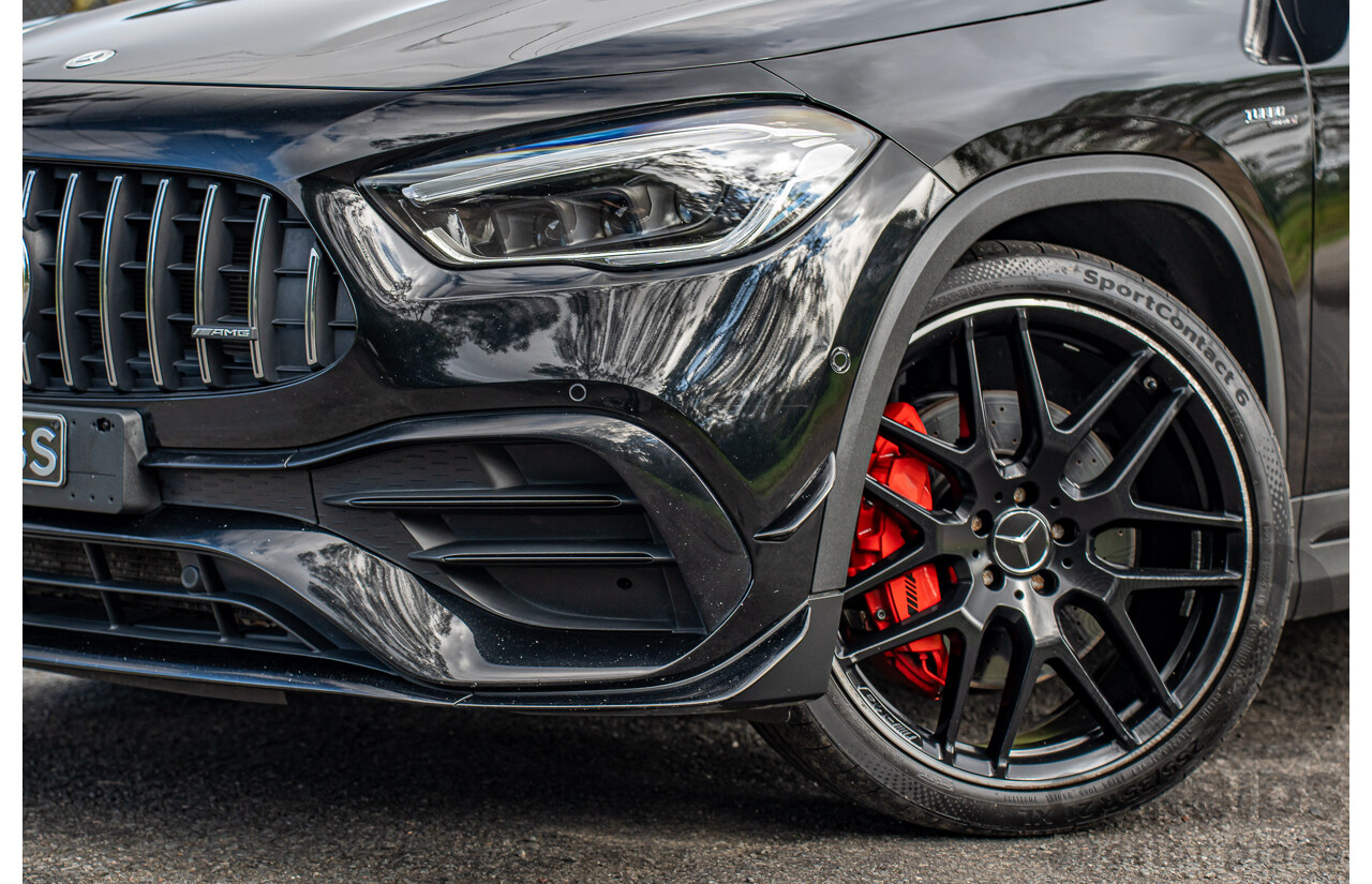 12/2020 Mercedes Benz GLA45 S AMG 4Matic+ (AWD) H247 MY21 4d Hatchback Cosmos Black Metallic Turbo 2.0L