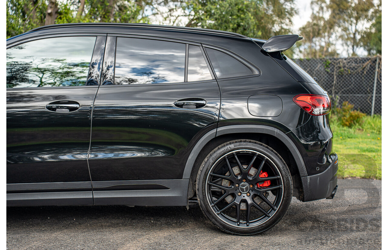 12/2020 Mercedes Benz GLA45 S AMG 4Matic+ (AWD) H247 MY21 4d Hatchback Cosmos Black Metallic Turbo 2.0L