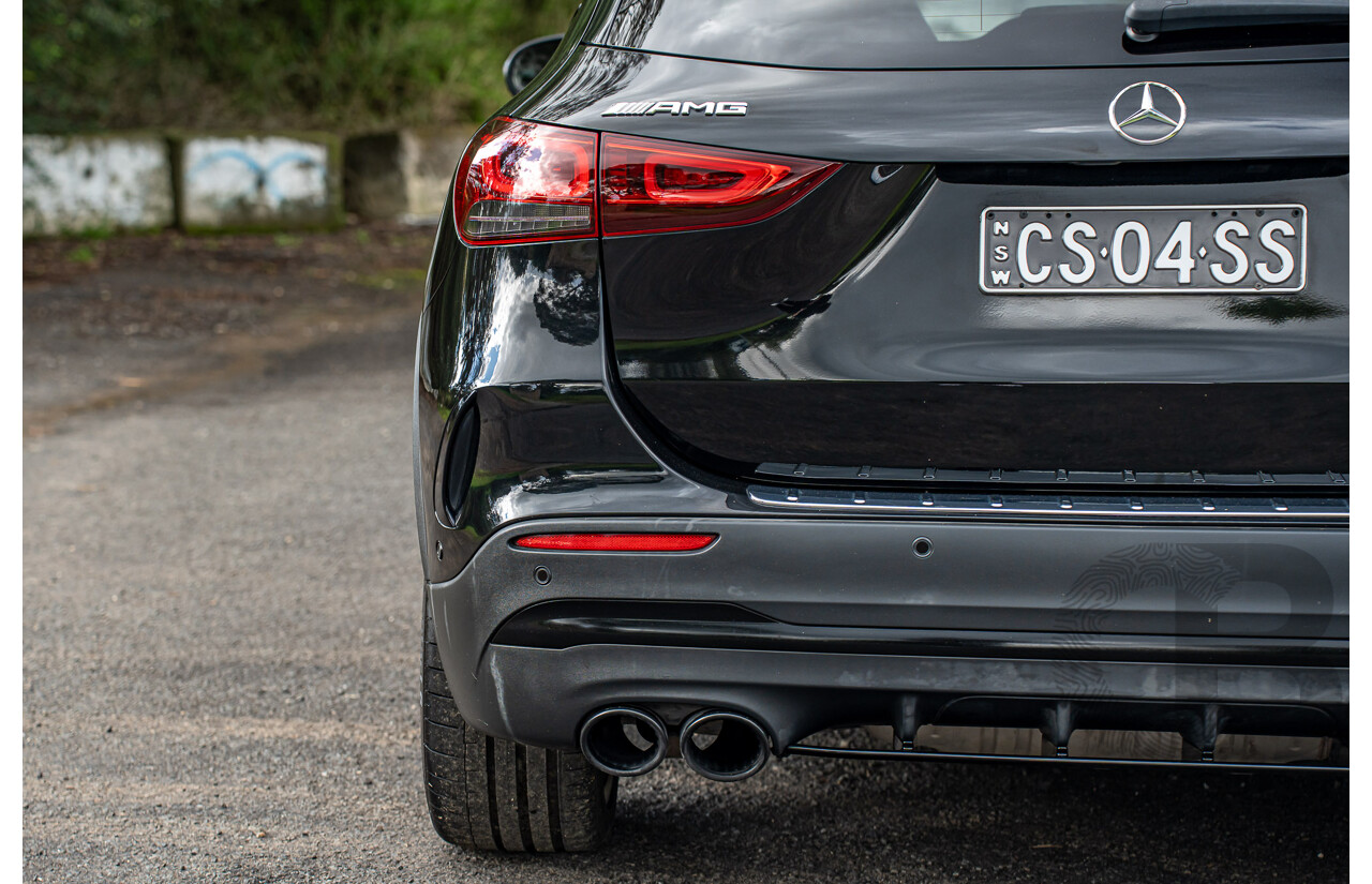 12/2020 Mercedes Benz GLA45 S AMG 4Matic+ (AWD) H247 MY21 4d Hatchback Cosmos Black Metallic Turbo 2.0L