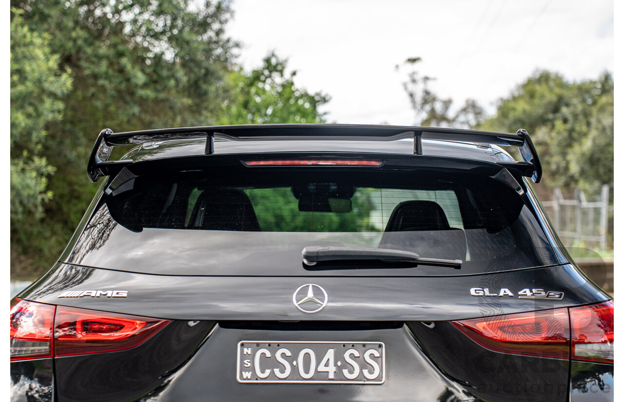 12/2020 Mercedes Benz GLA45 S AMG 4Matic+ (AWD) H247 MY21 4d Hatchback Cosmos Black Metallic Turbo 2.0L