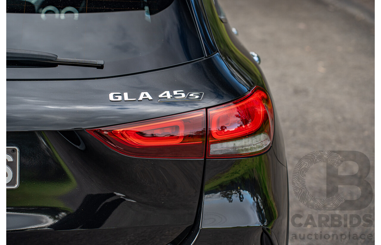 12/2020 Mercedes Benz GLA45 S AMG 4Matic+ (AWD) H247 MY21 4d Hatchback Cosmos Black Metallic Turbo 2.0L