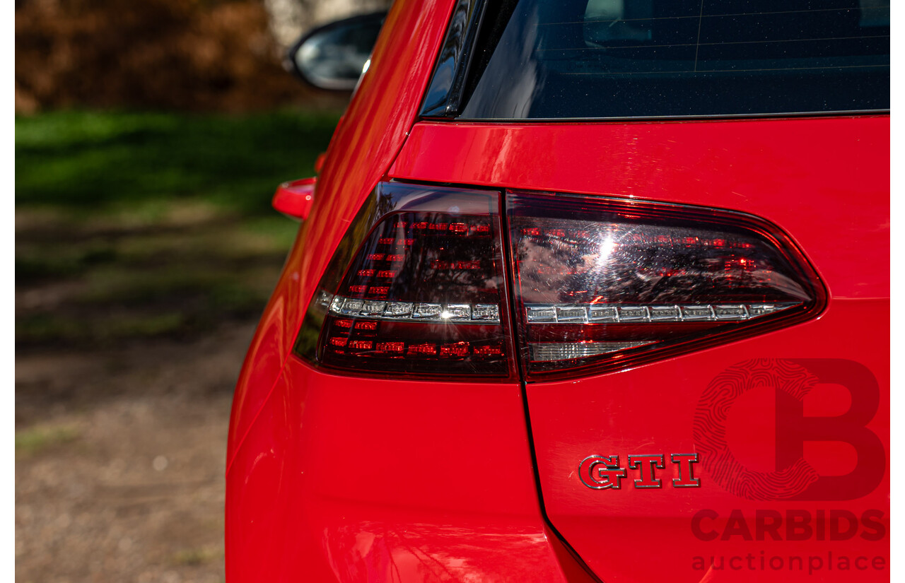 08/2016 Volkswagen Golf GTi 40 Years Mk7 MY16 4d Hatchback Tornado Red Turbo 2.0L