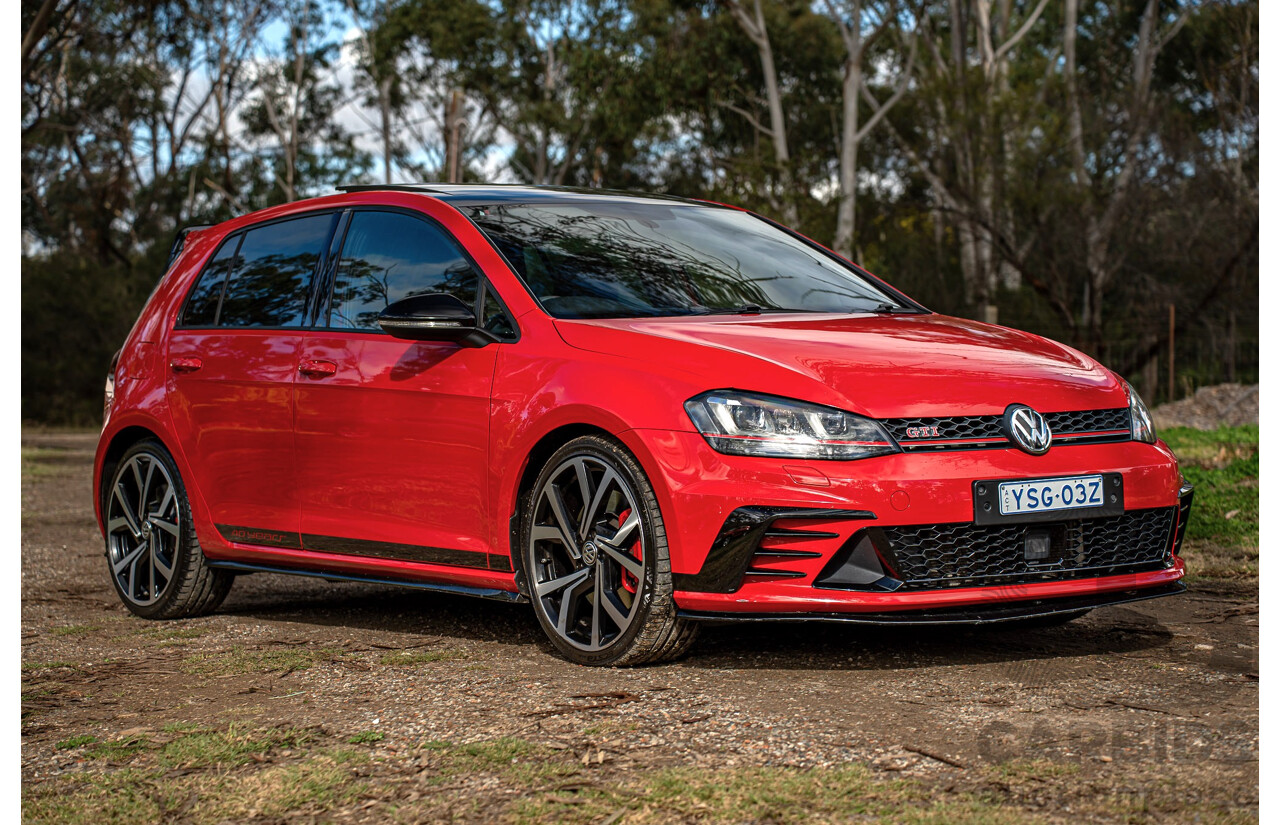 08/2016 Volkswagen Golf GTi 40 Years Mk7 MY16 4d Hatchback Tornado Red Turbo 2.0L