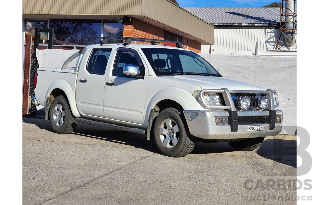 11/2007 Nissan Navara ST-X (4x4) D40 Dual Cab P/Up White 2.5L