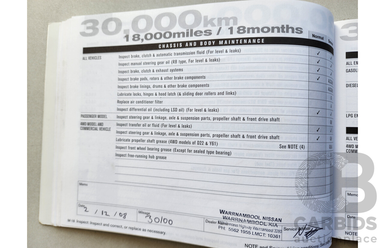 11/2007 Nissan Navara ST-X (4x4) D40 Dual Cab P/Up White 2.5L