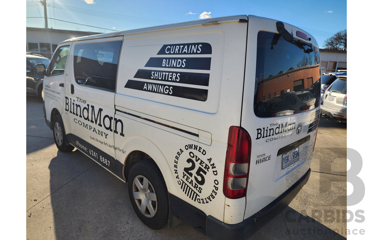 2/2009 Toyota Hiace LWB TRH201R MY07 UPGRADE 4d Van White 2.7L