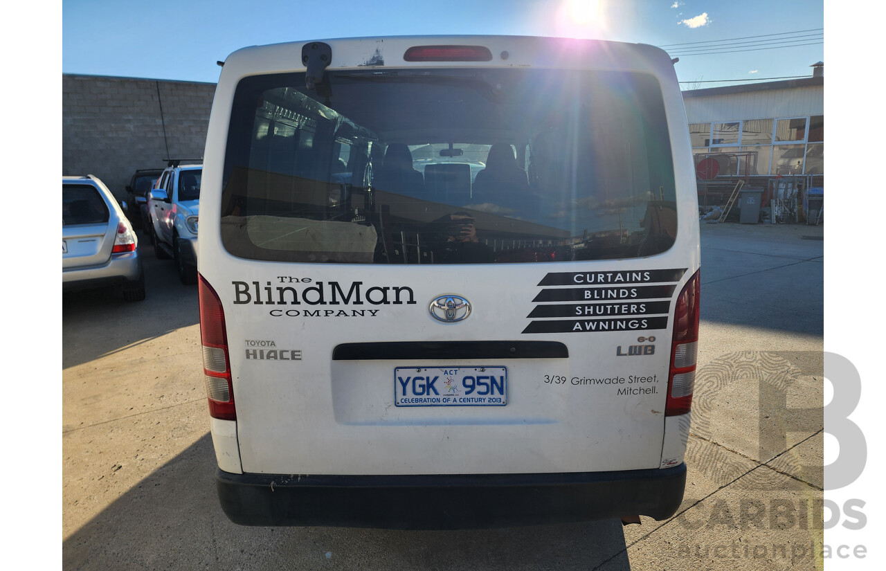 2/2009 Toyota Hiace LWB TRH201R MY07 UPGRADE 4d Van White 2.7L