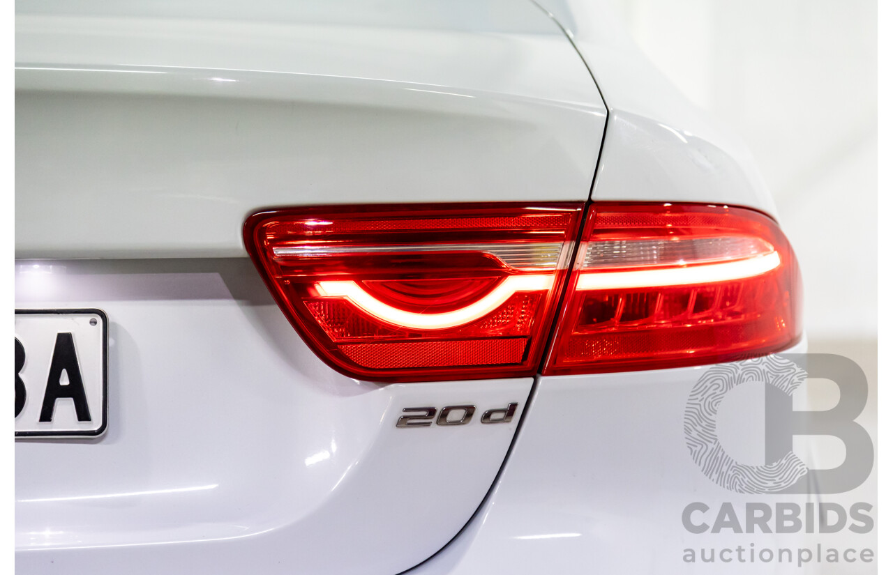 8/2015 Jaguar XE 20d R-Sport 4d Sedan Glacier White Metallic Turbo Diesel 2.0L
