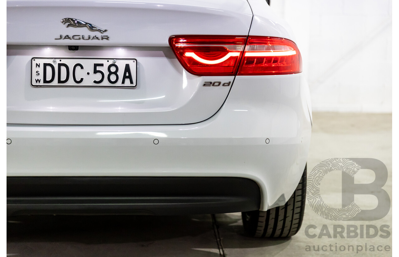 8/2015 Jaguar XE 20d R-Sport 4d Sedan Glacier White Metallic Turbo Diesel 2.0L