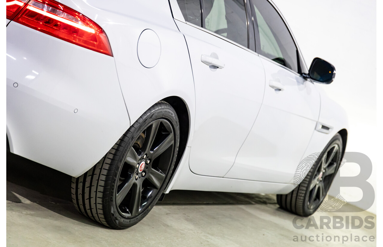 8/2015 Jaguar XE 20d R-Sport 4d Sedan Glacier White Metallic Turbo Diesel 2.0L