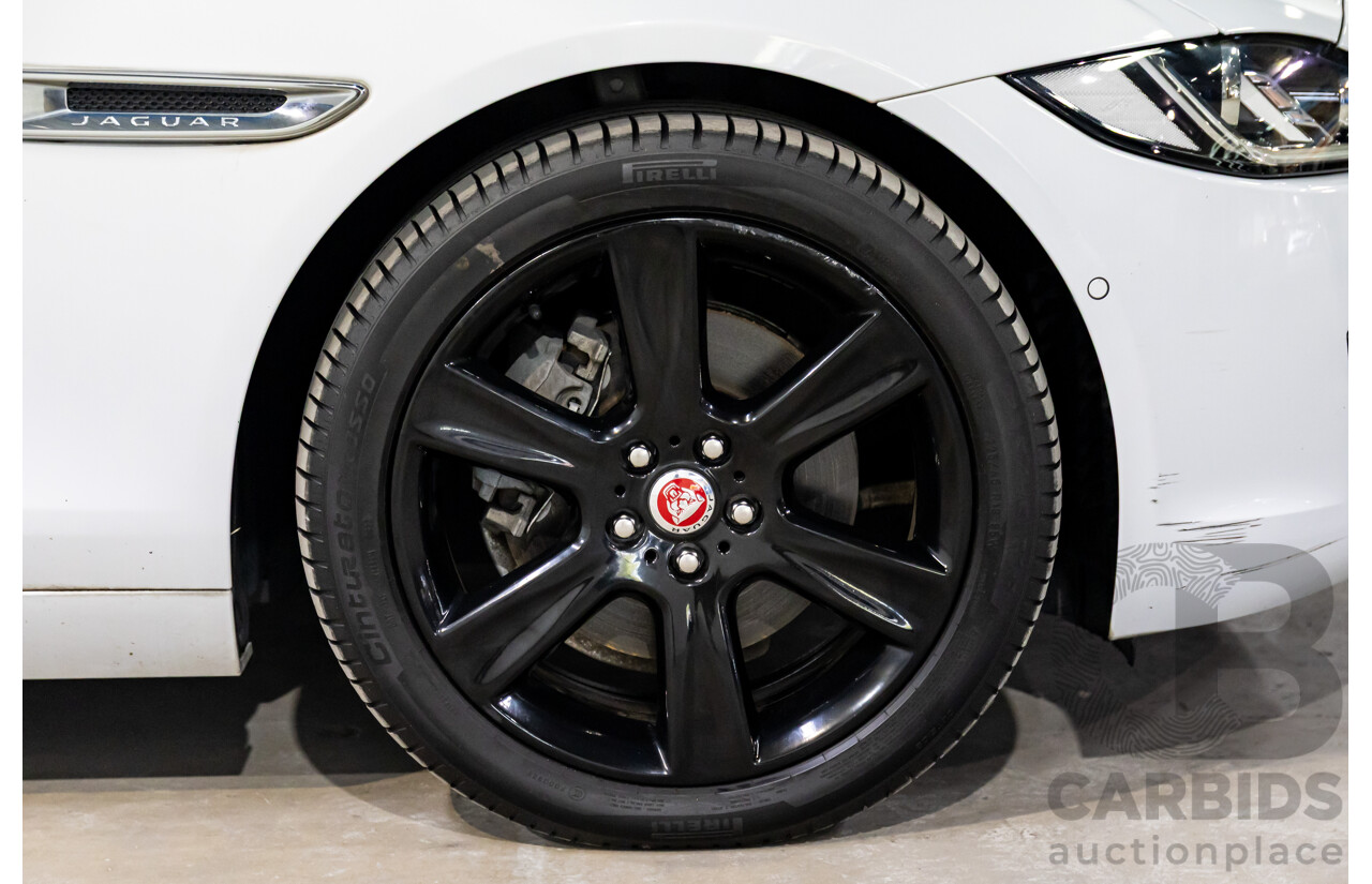 8/2015 Jaguar XE 20d R-Sport 4d Sedan Glacier White Metallic Turbo Diesel 2.0L