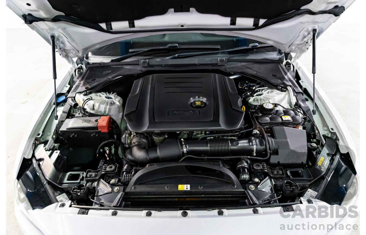 8/2015 Jaguar XE 20d R-Sport 4d Sedan Glacier White Metallic Turbo Diesel 2.0L