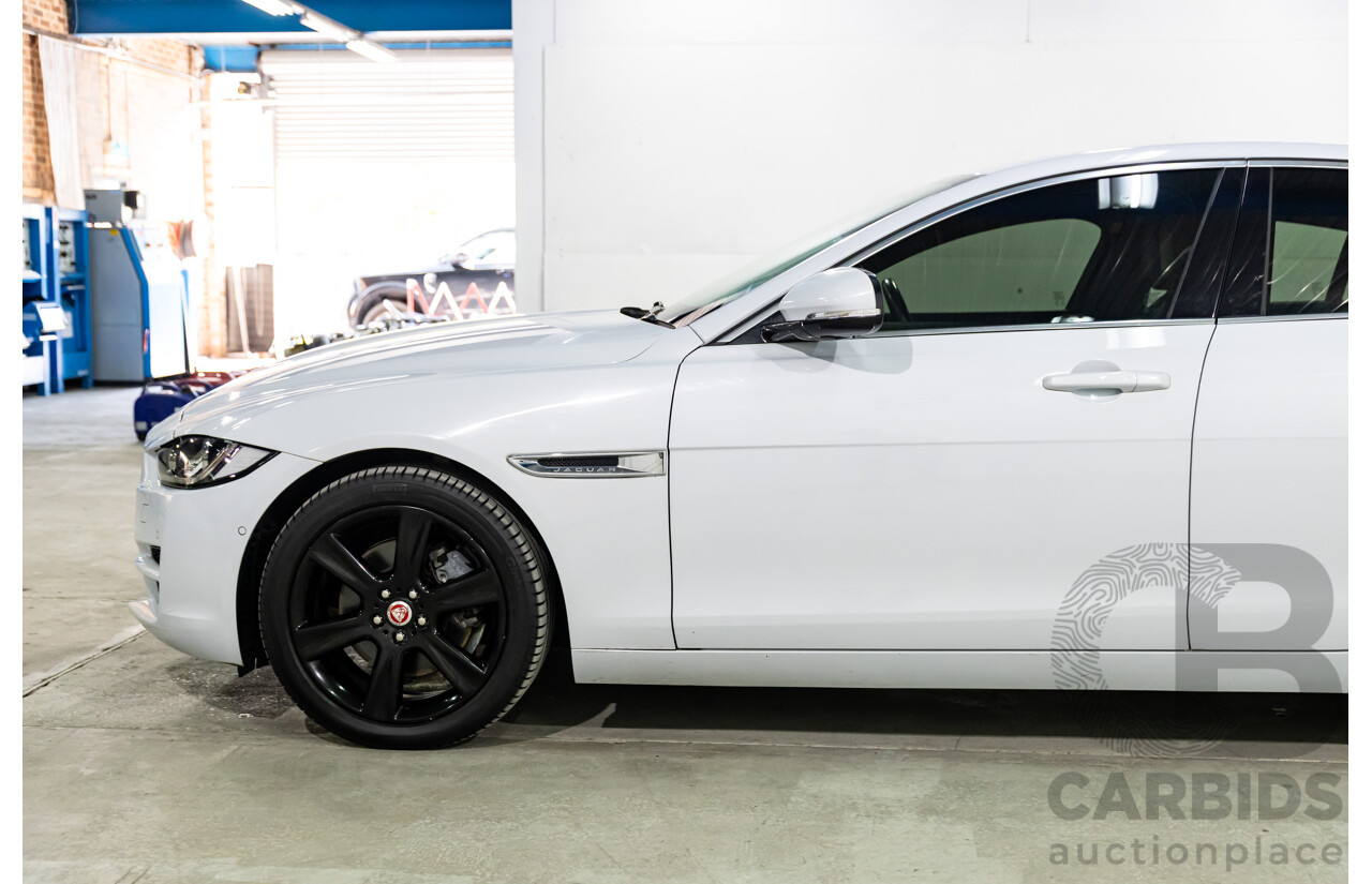 8/2015 Jaguar XE 20d R-Sport 4d Sedan Glacier White Metallic Turbo Diesel 2.0L