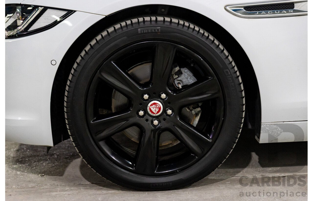 8/2015 Jaguar XE 20d R-Sport 4d Sedan Glacier White Metallic Turbo Diesel 2.0L