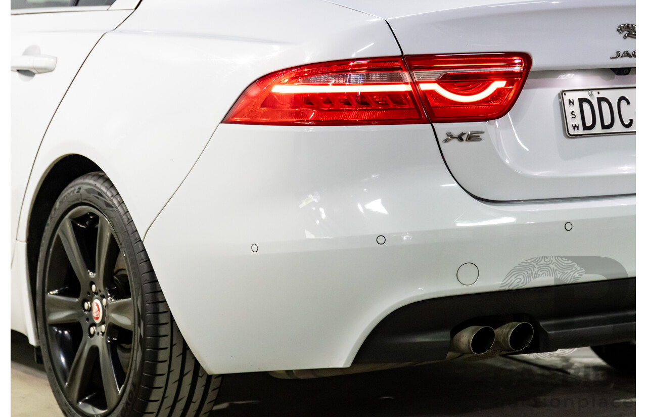 8/2015 Jaguar XE 20d R-Sport 4d Sedan Glacier White Metallic Turbo Diesel 2.0L