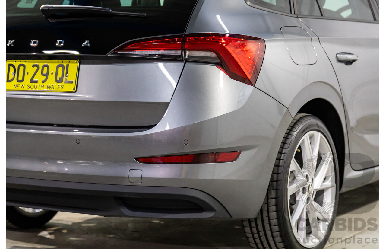 12/2023 Skoda Scala Ambition 85TSI (FWD) NW MY23.5 Update 5d Hatchback Graphite Grey Metallic Turbo 1.0L