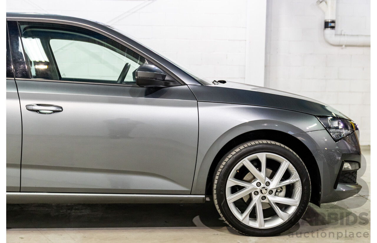 12/2023 Skoda Scala Ambition 85TSI (FWD) NW MY23.5 Update 5d Hatchback Graphite Grey Metallic Turbo 1.0L