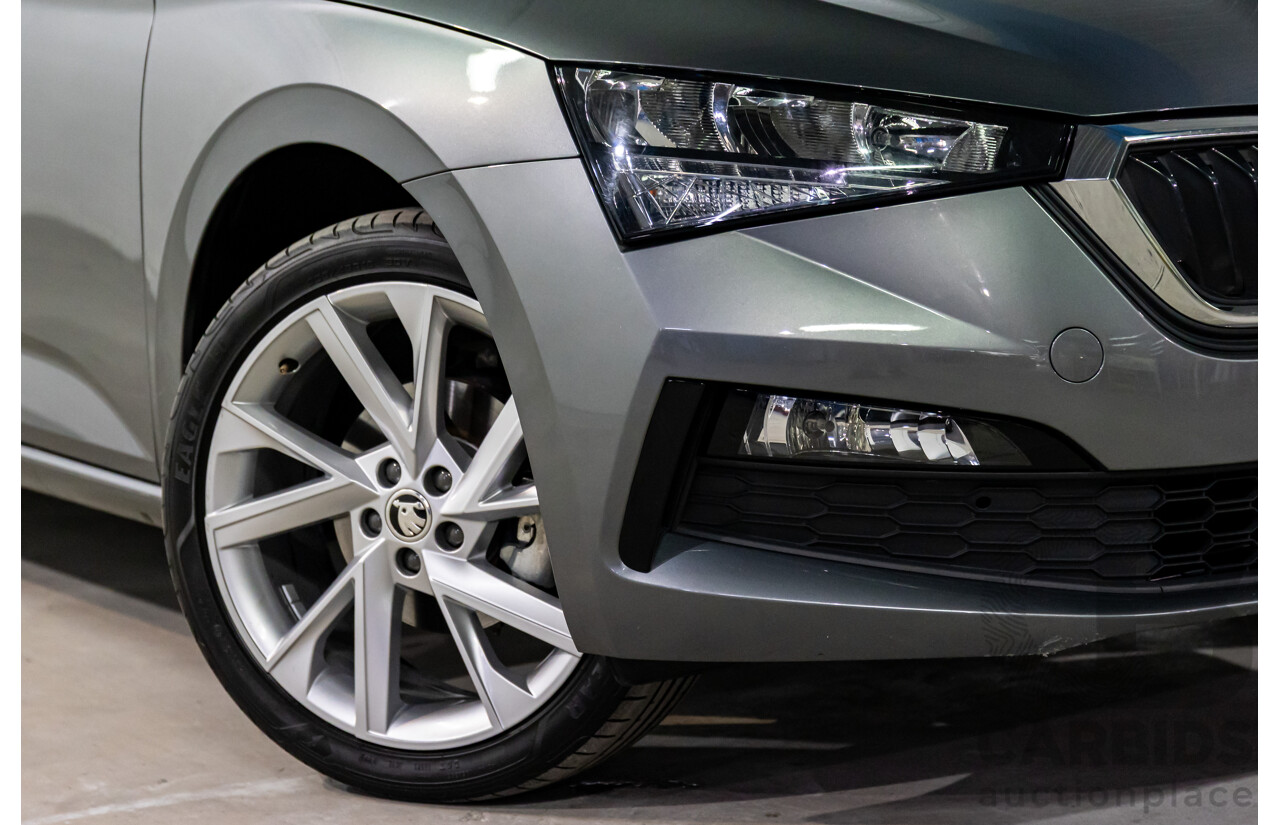 12/2023 Skoda Scala Ambition 85TSI (FWD) NW MY23.5 Update 5d Hatchback Graphite Grey Metallic Turbo 1.0L