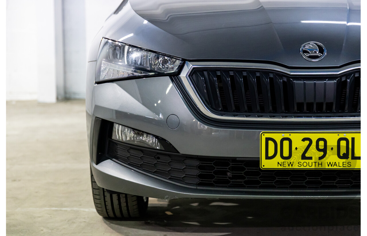 12/2023 Skoda Scala Ambition 85TSI (FWD) NW MY23.5 Update 5d Hatchback Graphite Grey Metallic Turbo 1.0L
