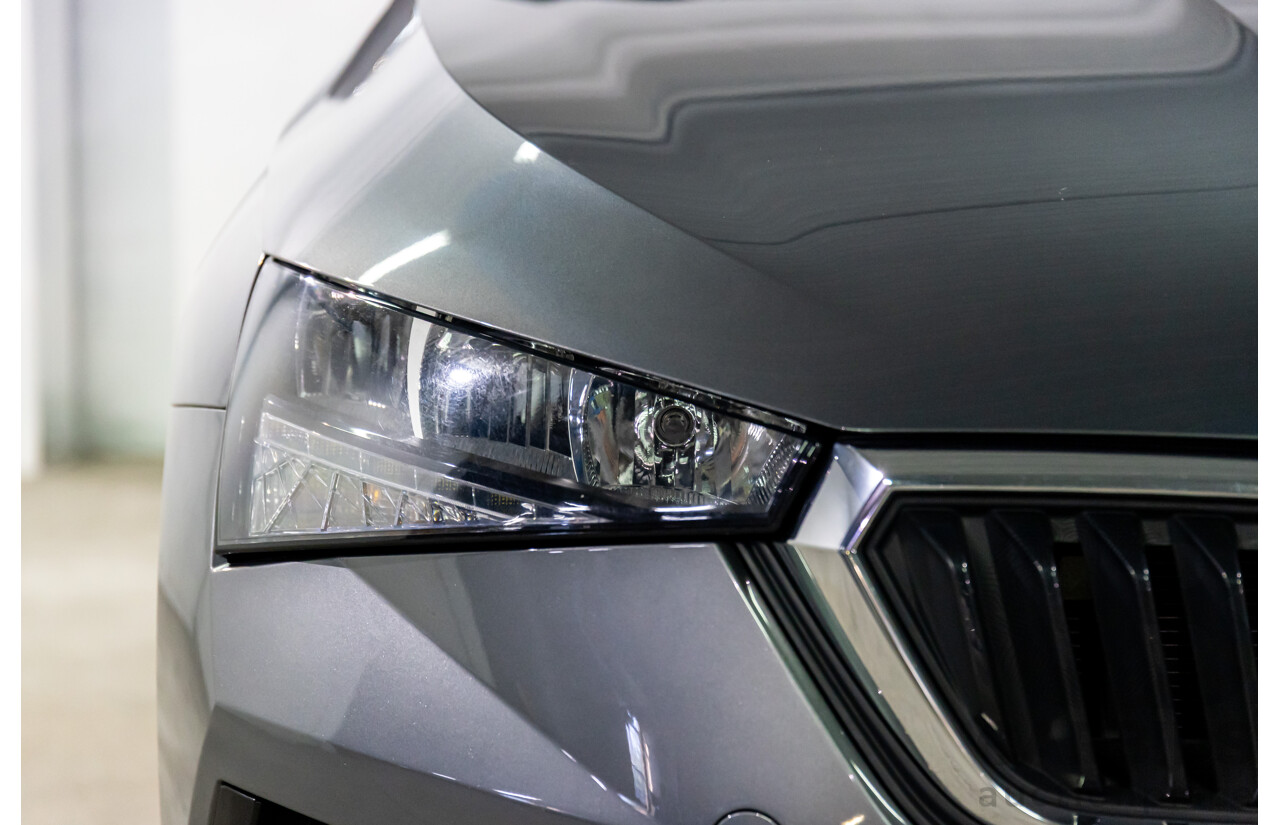 12/2023 Skoda Scala Ambition 85TSI (FWD) NW MY23.5 Update 5d Hatchback Graphite Grey Metallic Turbo 1.0L