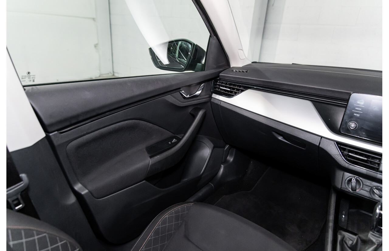 12/2023 Skoda Scala Ambition 85TSI (FWD) NW MY23.5 Update 5d Hatchback Graphite Grey Metallic Turbo 1.0L