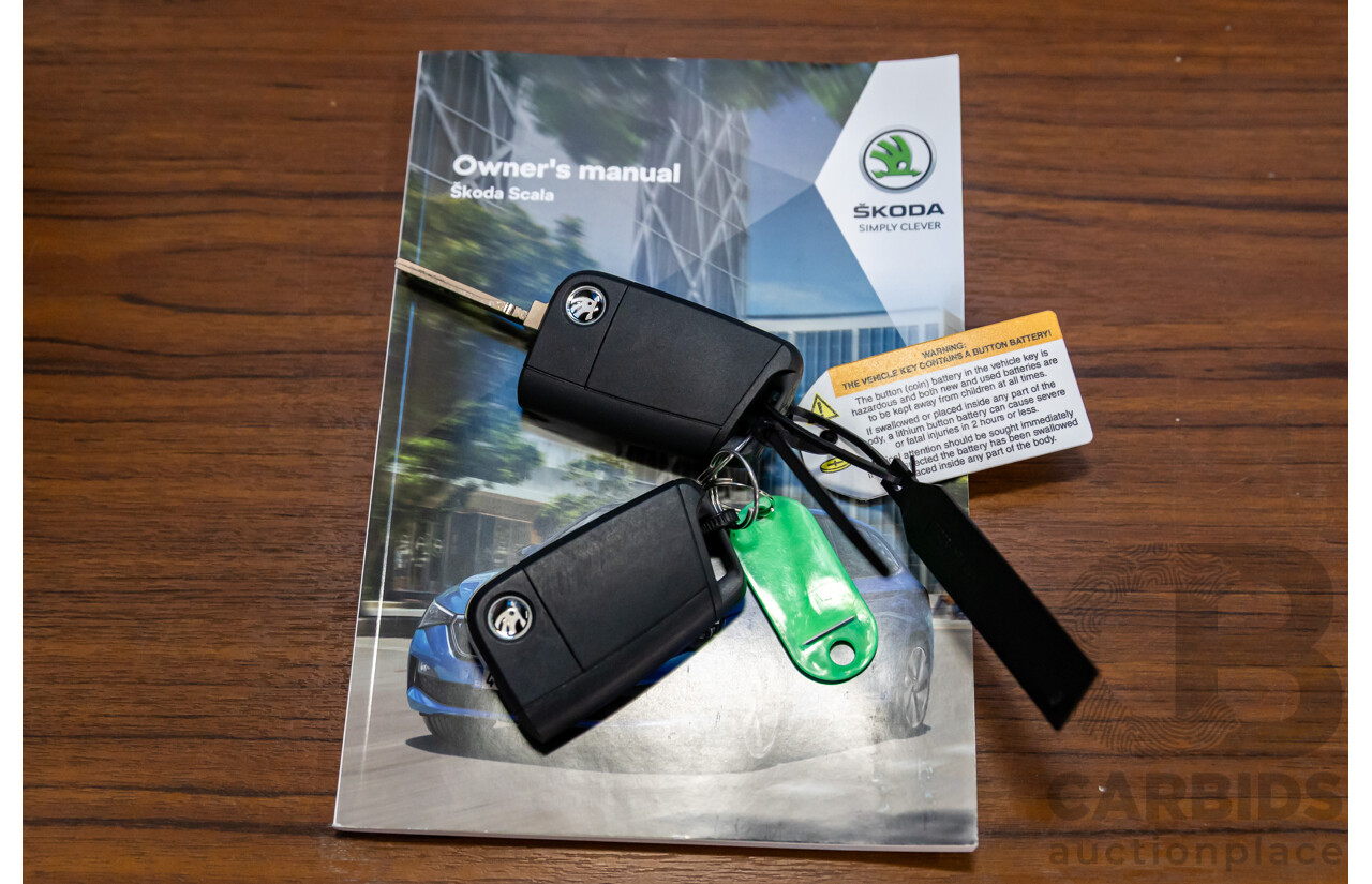 12/2023 Skoda Scala Ambition 85TSI (FWD) NW MY23.5 Update 5d Hatchback Graphite Grey Metallic Turbo 1.0L