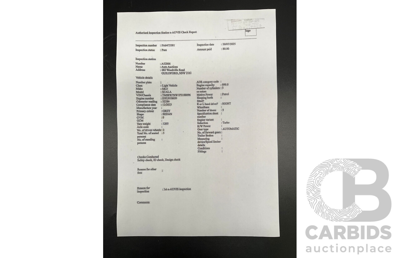 12/2023 Skoda Scala Ambition 85TSI (FWD) NW MY23.5 Update 5d Hatchback Graphite Grey Metallic Turbo 1.0L
