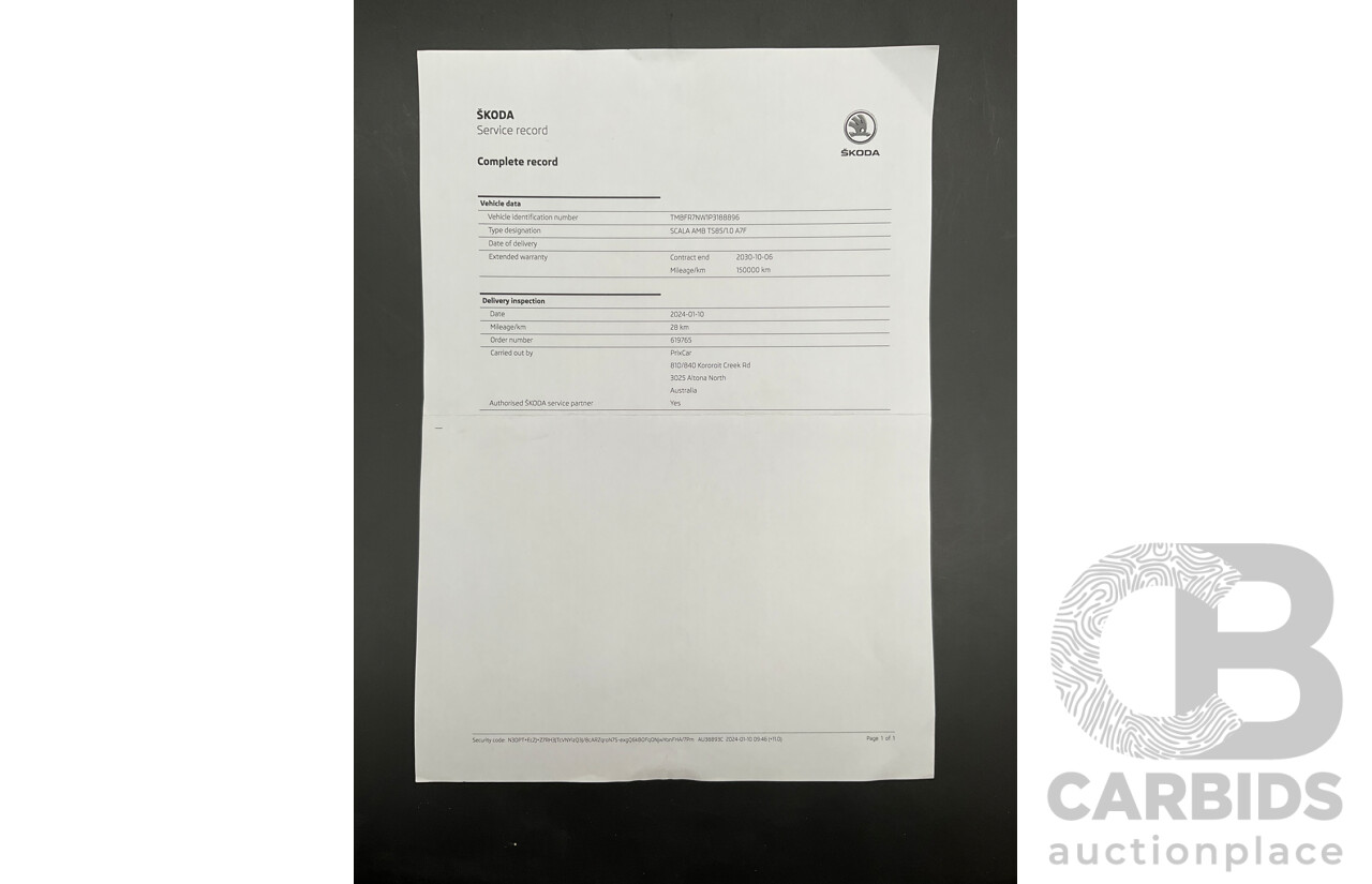 12/2023 Skoda Scala Ambition 85TSI (FWD) NW MY23.5 Update 5d Hatchback Graphite Grey Metallic Turbo 1.0L
