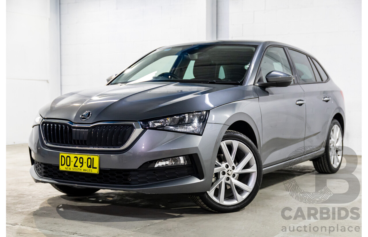 12/2023 Skoda Scala Ambition 85TSI (FWD) NW MY23.5 Update 5d Hatchback Graphite Grey Metallic Turbo 1.0L