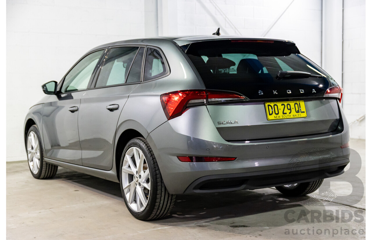 12/2023 Skoda Scala Ambition 85TSI (FWD) NW MY23.5 Update 5d Hatchback Graphite Grey Metallic Turbo 1.0L