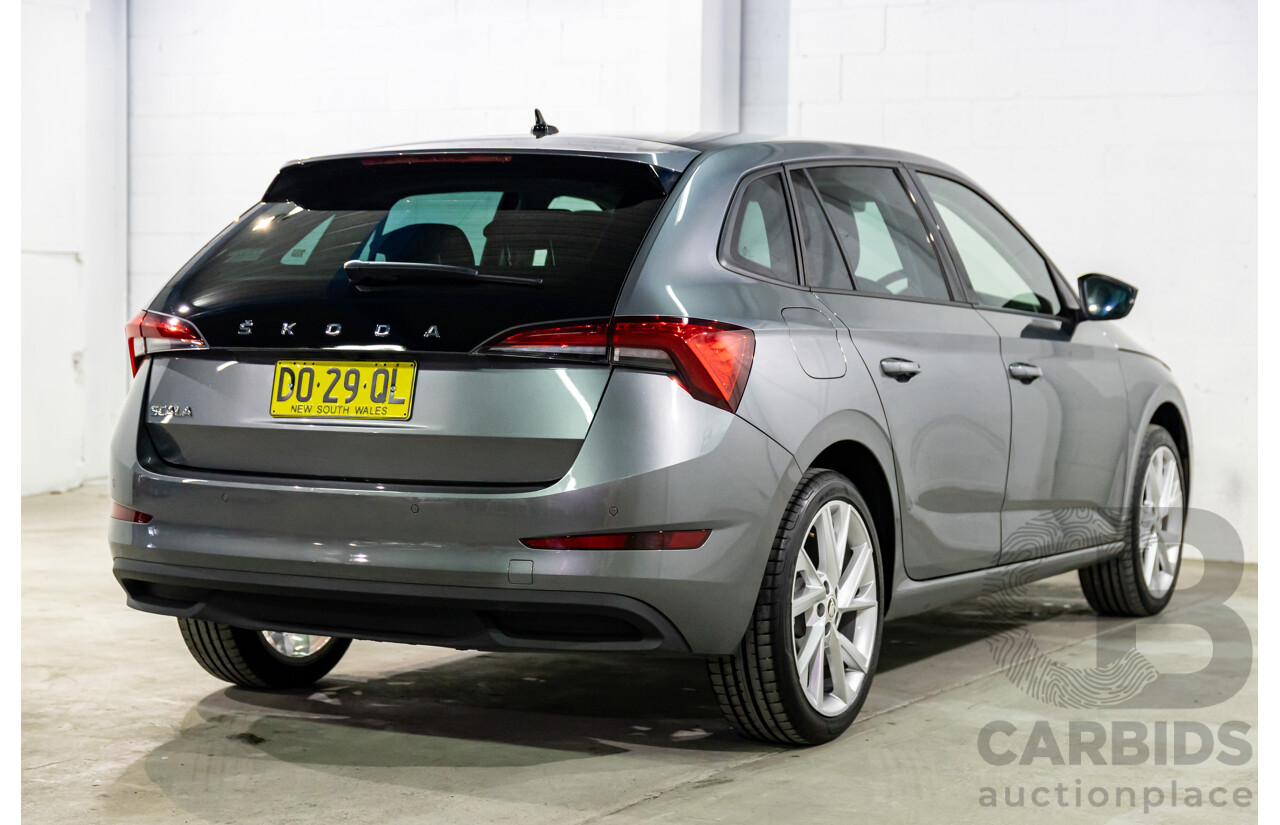 12/2023 Skoda Scala Ambition 85TSI (FWD) NW MY23.5 Update 5d Hatchback Graphite Grey Metallic Turbo 1.0L