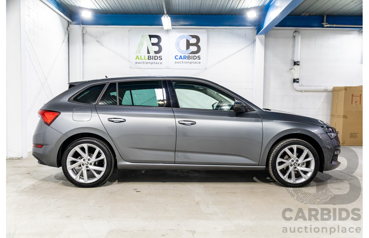 12/2023 Skoda Scala Ambition 85TSI (FWD) NW MY23.5 Update 5d Hatchback Graphite Grey Metallic Turbo 1.0L