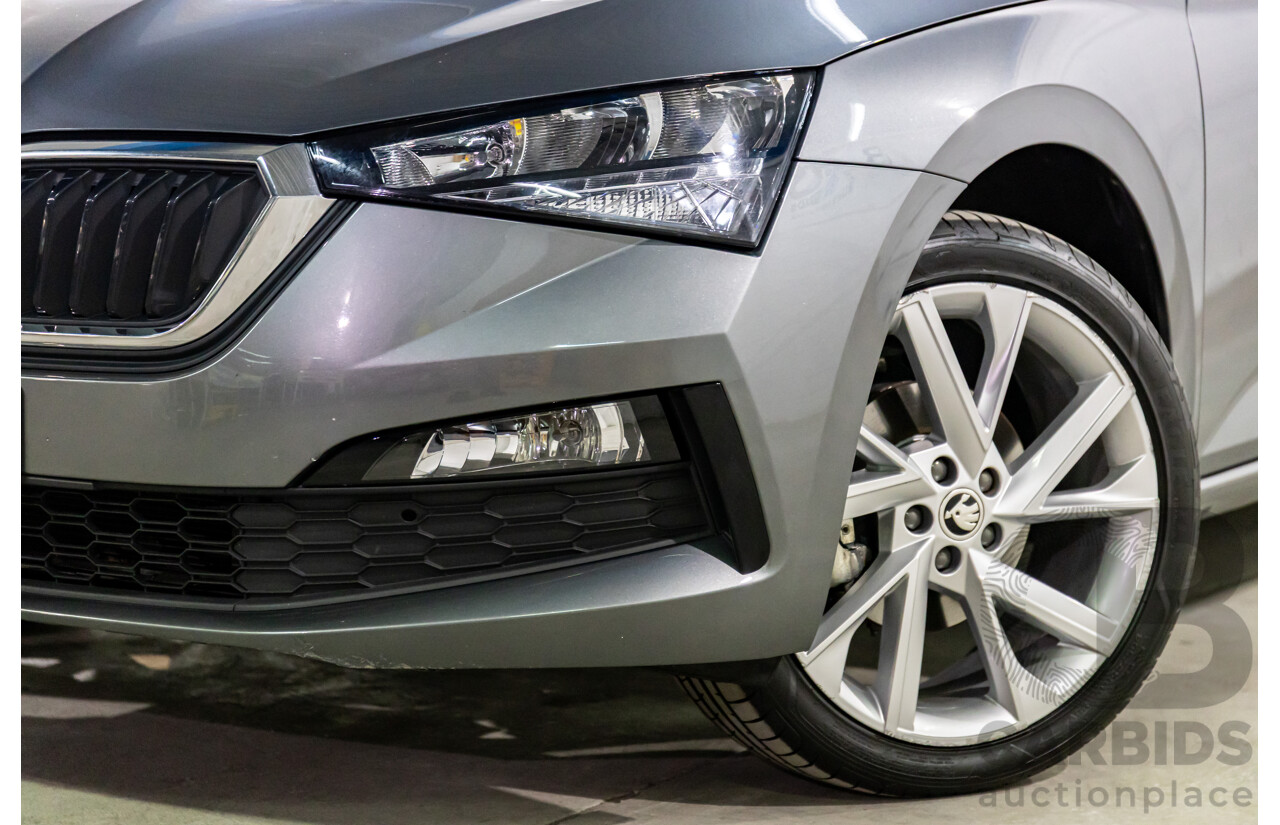 12/2023 Skoda Scala Ambition 85TSI (FWD) NW MY23.5 Update 5d Hatchback Graphite Grey Metallic Turbo 1.0L