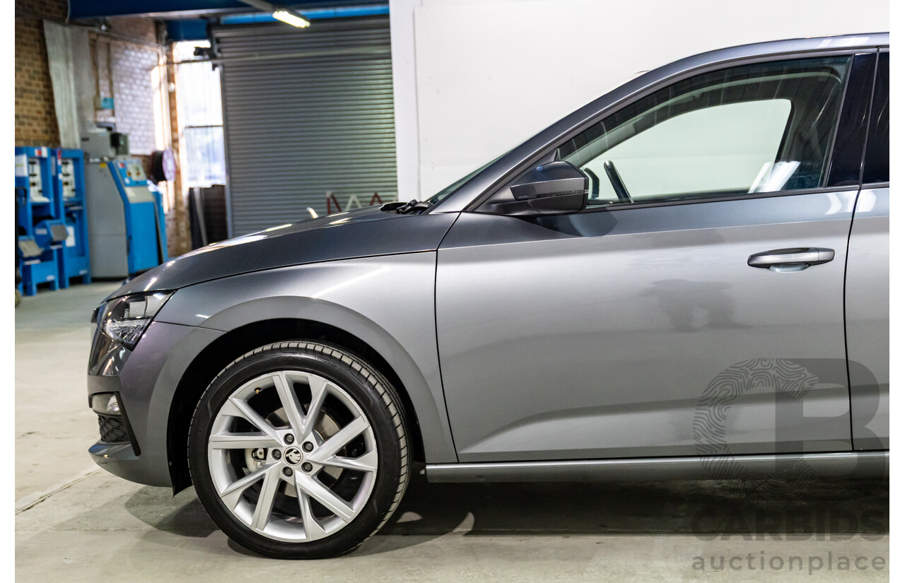 12/2023 Skoda Scala Ambition 85TSI (FWD) NW MY23.5 Update 5d Hatchback Graphite Grey Metallic Turbo 1.0L