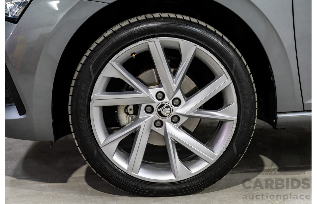 12/2023 Skoda Scala Ambition 85TSI (FWD) NW MY23.5 Update 5d Hatchback Graphite Grey Metallic Turbo 1.0L