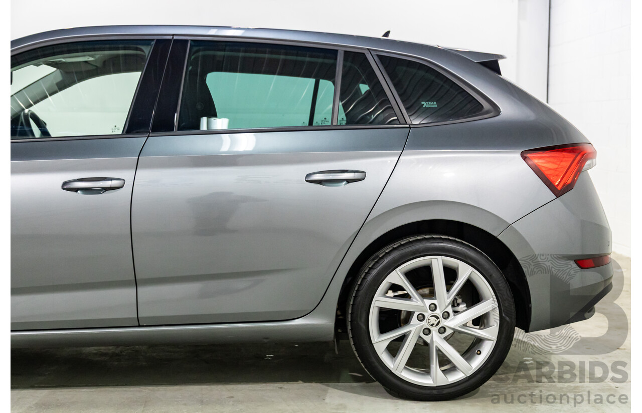 12/2023 Skoda Scala Ambition 85TSI (FWD) NW MY23.5 Update 5d Hatchback Graphite Grey Metallic Turbo 1.0L