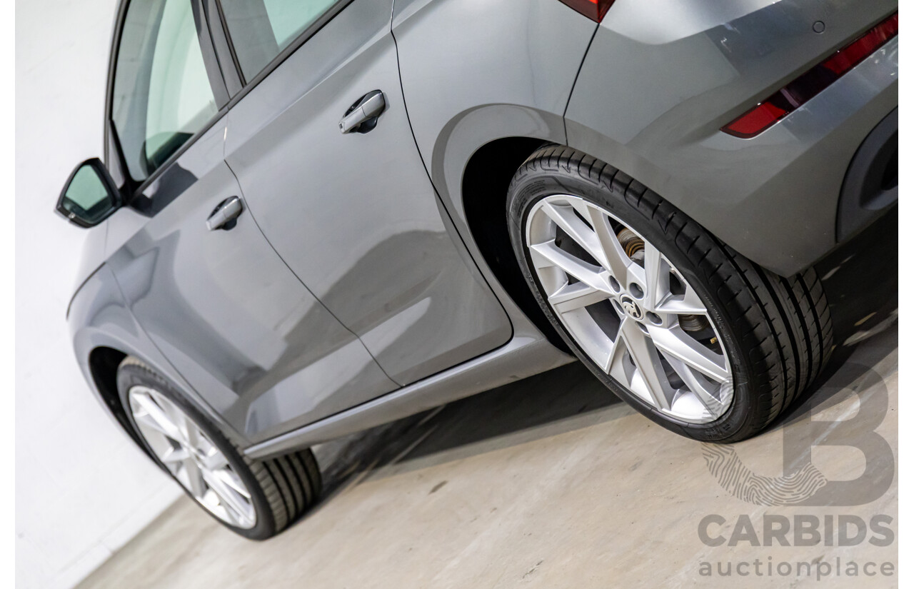 12/2023 Skoda Scala Ambition 85TSI (FWD) NW MY23.5 Update 5d Hatchback Graphite Grey Metallic Turbo 1.0L