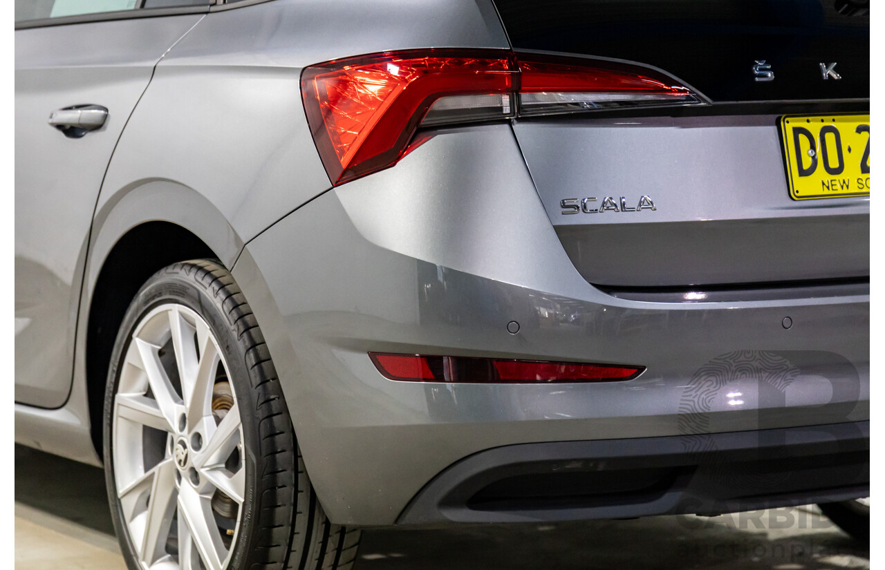 12/2023 Skoda Scala Ambition 85TSI (FWD) NW MY23.5 Update 5d Hatchback Graphite Grey Metallic Turbo 1.0L