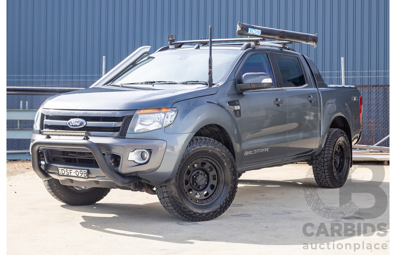 12/2014 Ford Ranger Wildtrak 3.2 (4x4) PX Crew Cab Utility Metropolitan Grey Turbo Diesel 3.2L