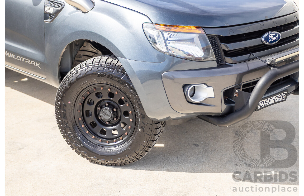 12/2014 Ford Ranger Wildtrak 3.2 (4x4) PX Crew Cab Utility Metropolitan Grey Turbo Diesel 3.2L
