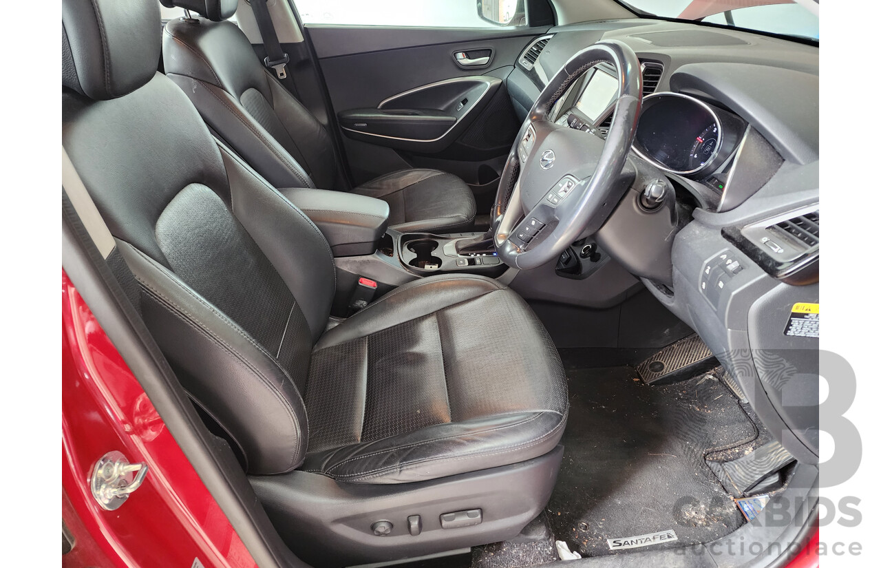 8/2014 Hyundai Santa Fe Elite CRDi (4x4) DM MY15 4d Wagon Red 2.2L