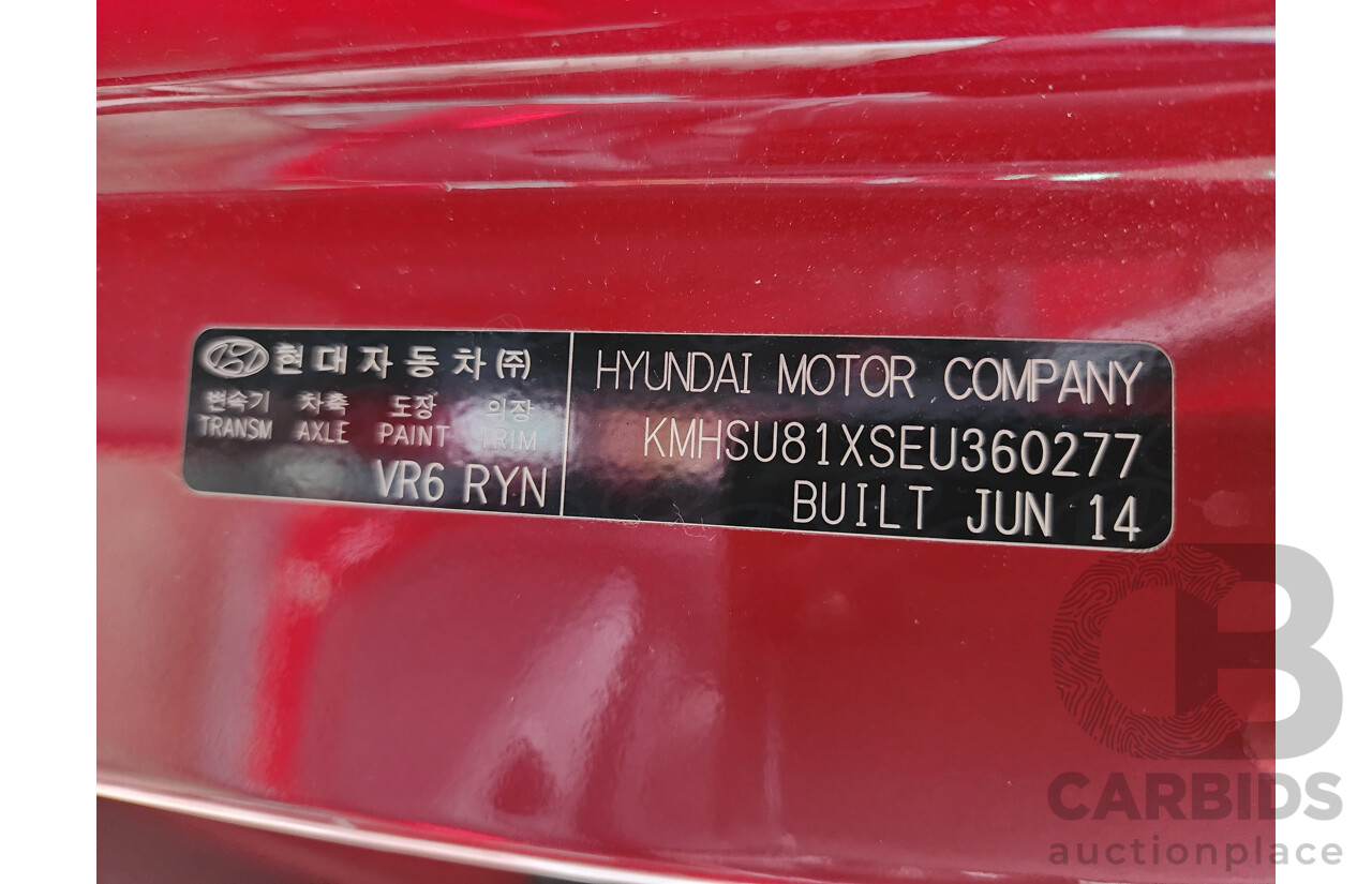 8/2014 Hyundai Santa Fe Elite CRDi (4x4) DM MY15 4d Wagon Red 2.2L