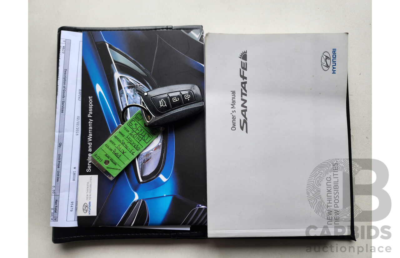 8/2014 Hyundai Santa Fe Elite CRDi (4x4) DM MY15 4d Wagon Red 2.2L