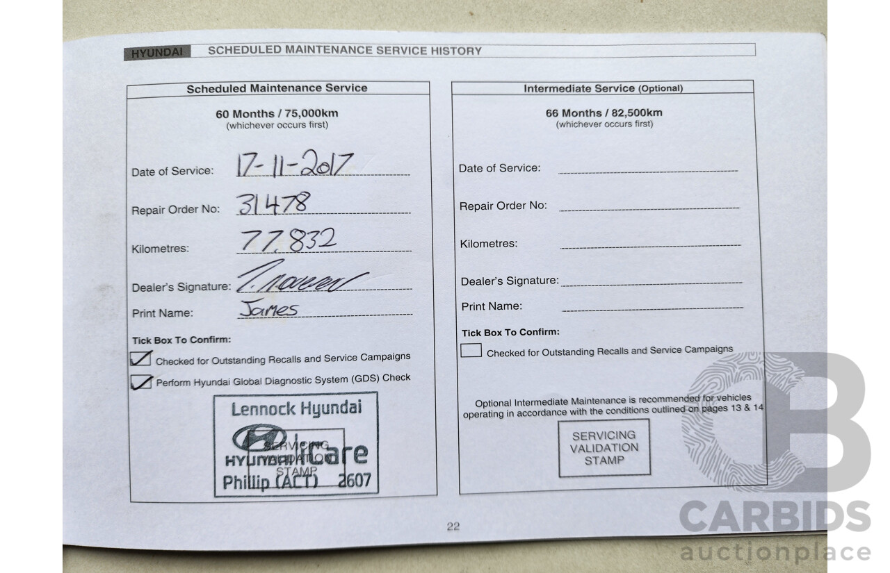 8/2014 Hyundai Santa Fe Elite CRDi (4x4) DM MY15 4d Wagon Red 2.2L