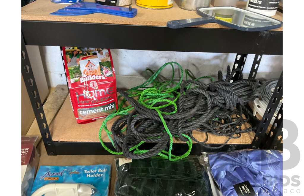 Assorted Garage Shelving and Contents