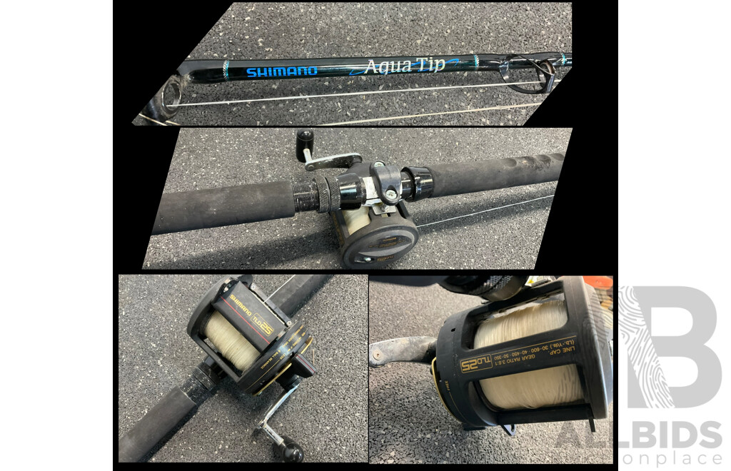 SHIMANO AQUA TIP Fishing Rod with SHIMANO TLD25 Reel
